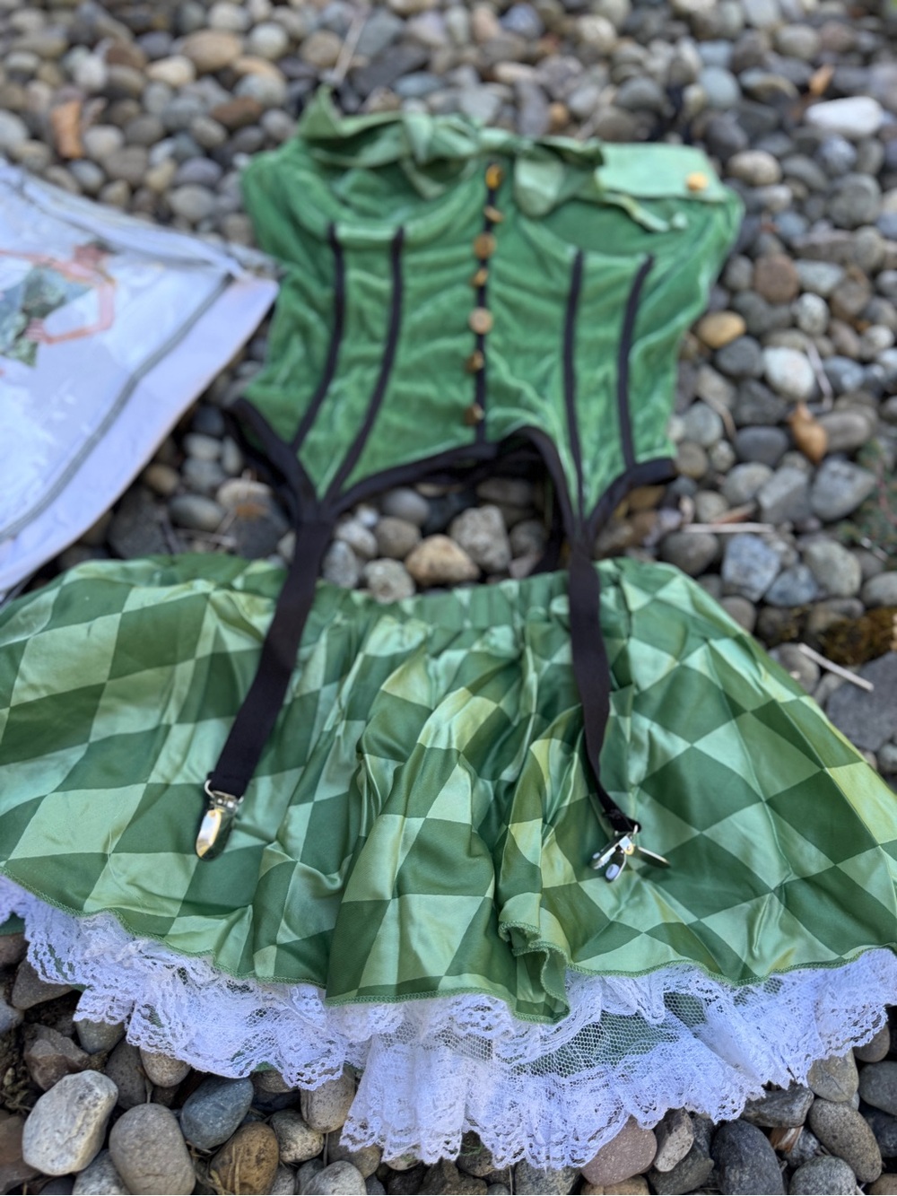 Women's Sexy Mad Hatter Costume Bodysuit - Size M